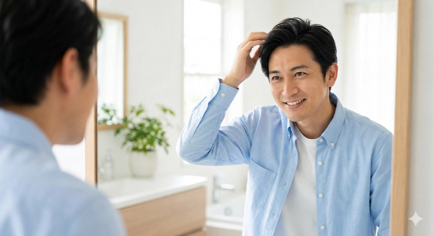 自信に満ちた表情の男性