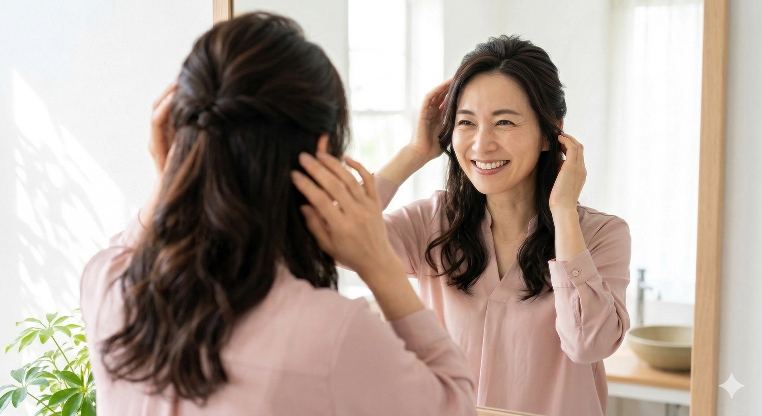 髪のおしゃれを楽しむ女性